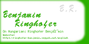 benjamin ringhofer business card